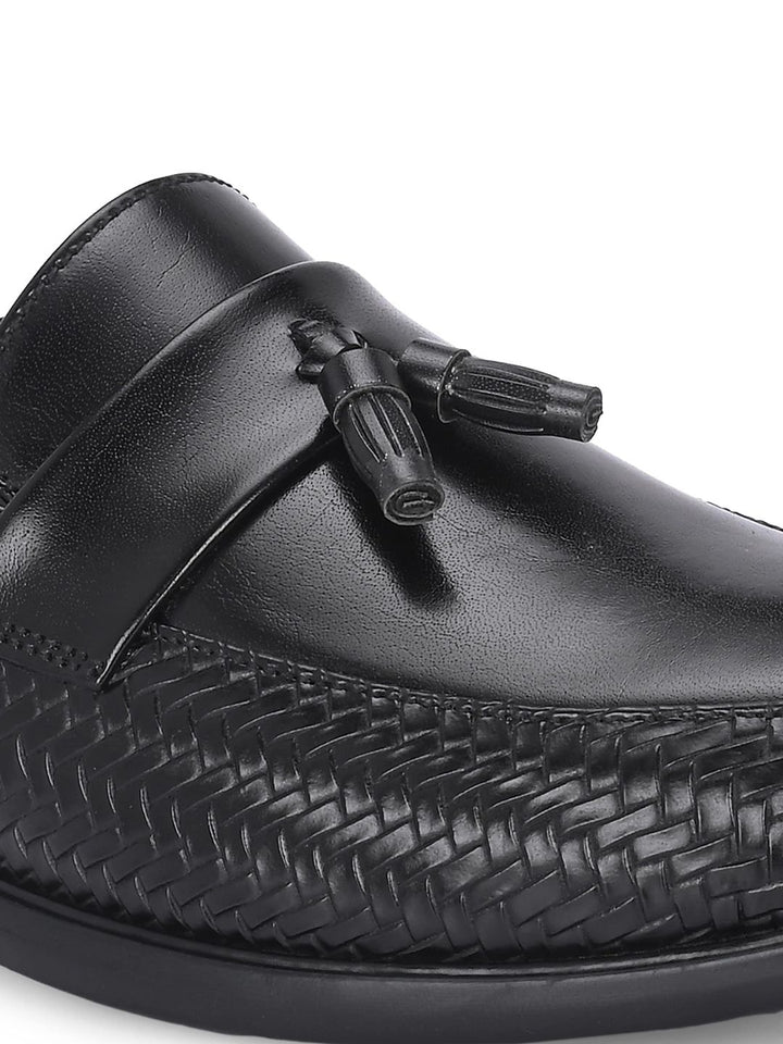 House of Pataudi Men Round Toe Formal Slip On Mules