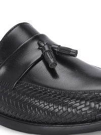 House of Pataudi Men Round Toe Formal Slip On Mules