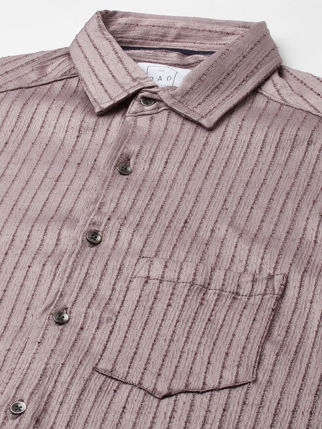 VASTRADO Men Classic Slim Fit Opaque Striped Casual Shirt