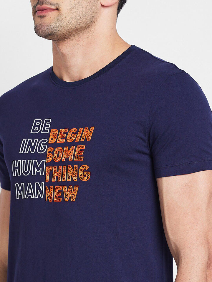 Being Human Typography Printed Regular Fit T-shirt