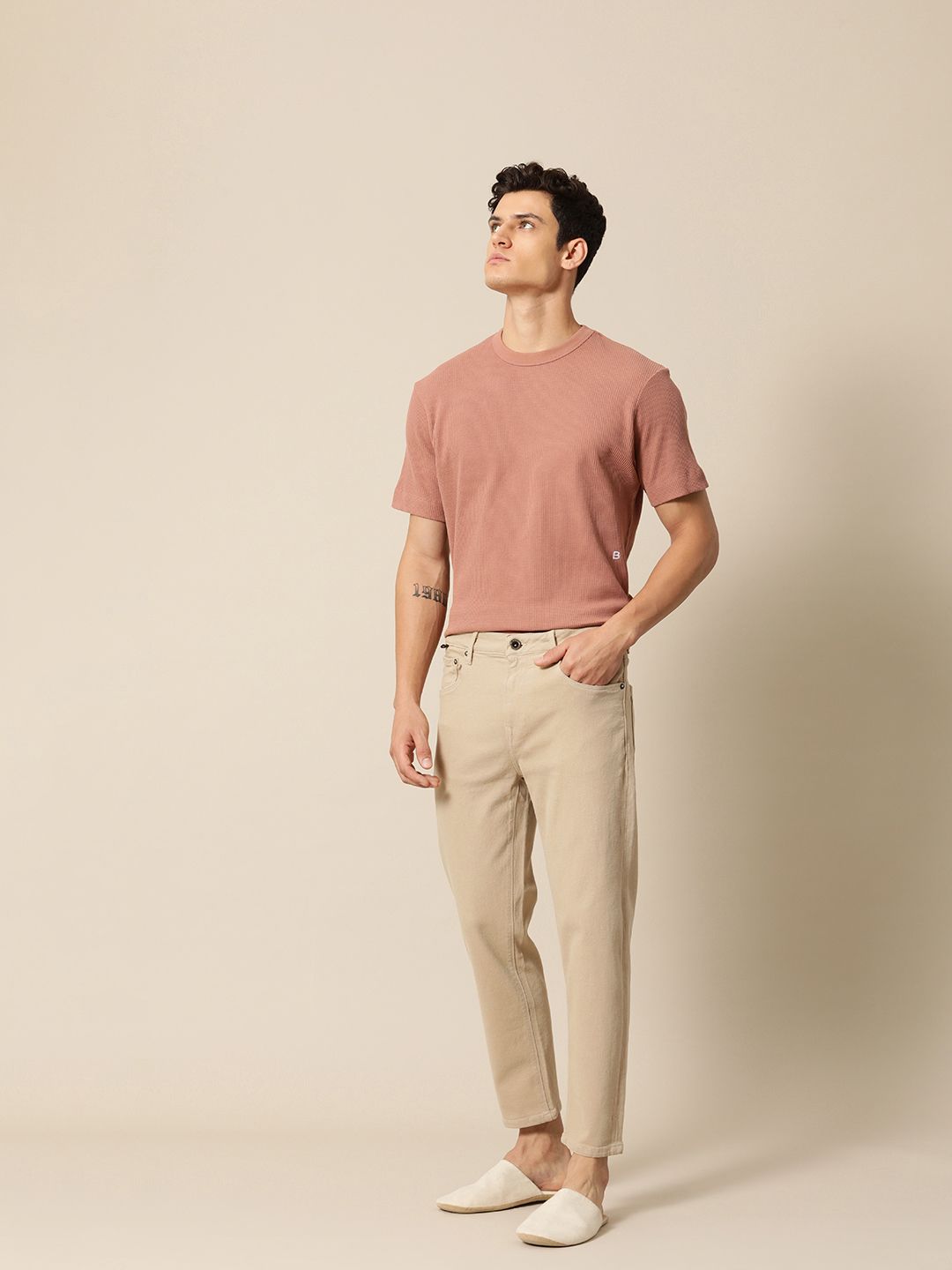 Mr Bowerbird Men Tapered Fit Stretchable Mid-Rise Jeans