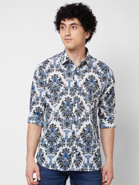 SPYKAR Floral Printed Pure Cotton Casual Shirt