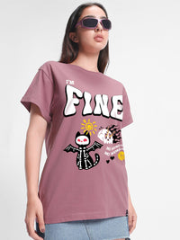 T-shirt dicetak wanita bewakoof
