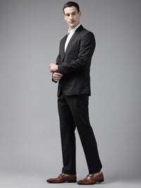 Park Avenue Notched Lapel Collar Checked 2 Piece Formal Suit