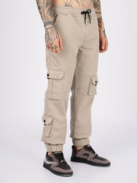 Eszett Lelaki Lelaki Regular Fit Cotton Cargo Joggers