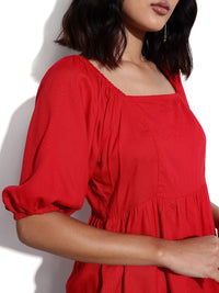 DressBerry Puff Sleeves A-Line Top