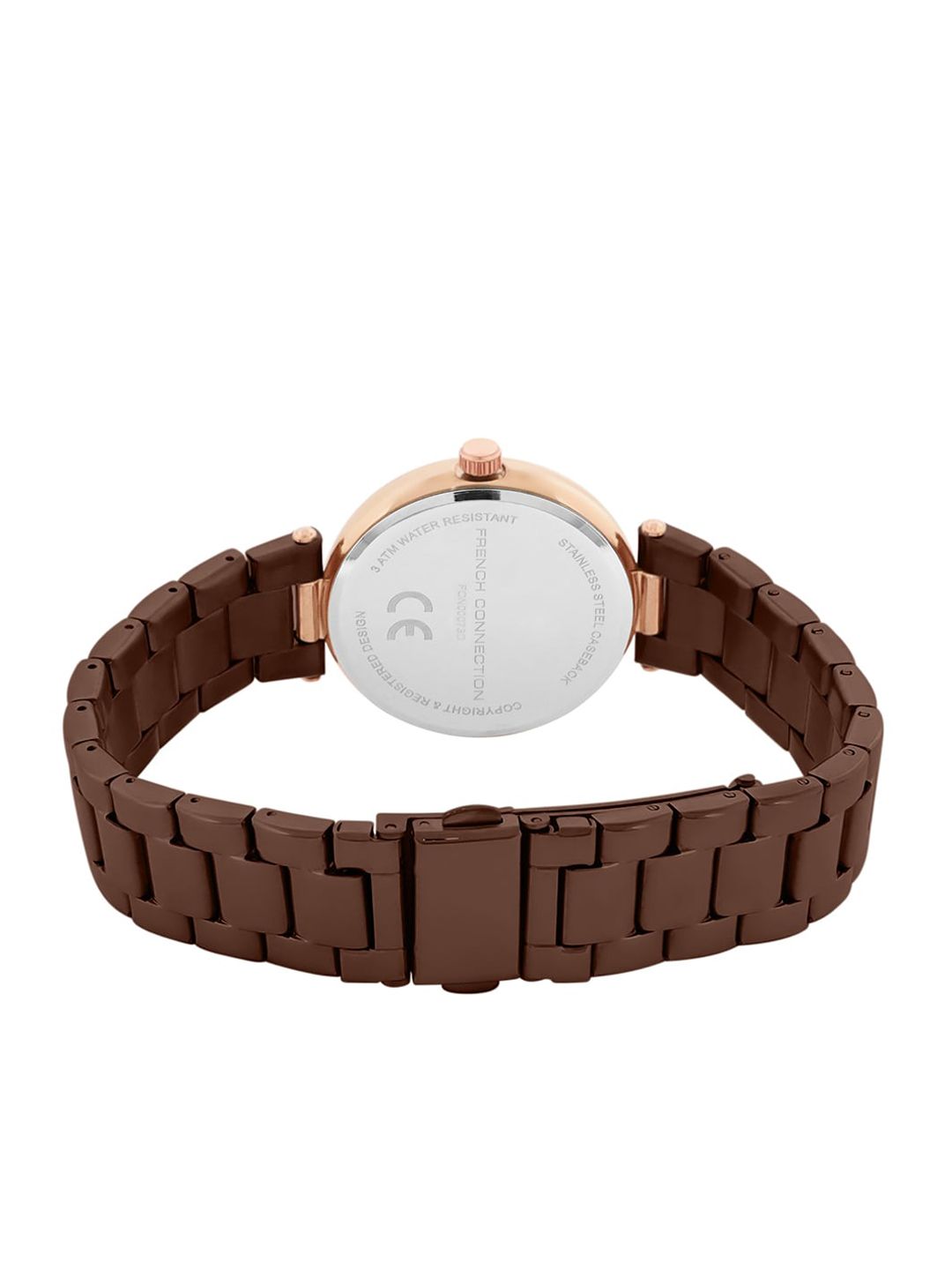 French Connection Women Stainless Steel Bracelet Style Straps Analogue Watch FCN00073D