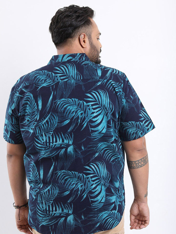 HIGHLANDER Men Plus Size Regular Fit Floral Printed Casual Shirt