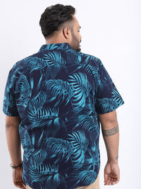 HIGHLANDER Men Plus Size Regular Fit Floral Printed Casual Shirt