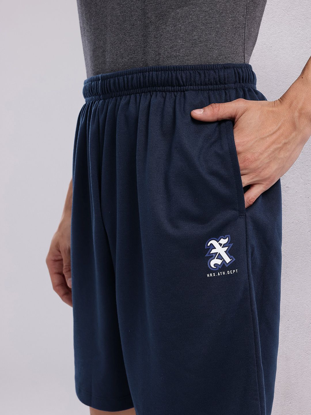 HRX by Hrithik Roshan Men Brand Logo Printed Mid-Rise Lifestyle Shorts