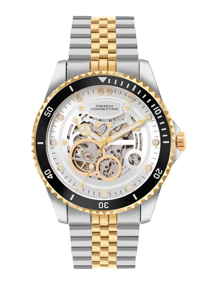 French Connection Men Dial & Bracelet Straps Automatic Motion Watch FCA19STM