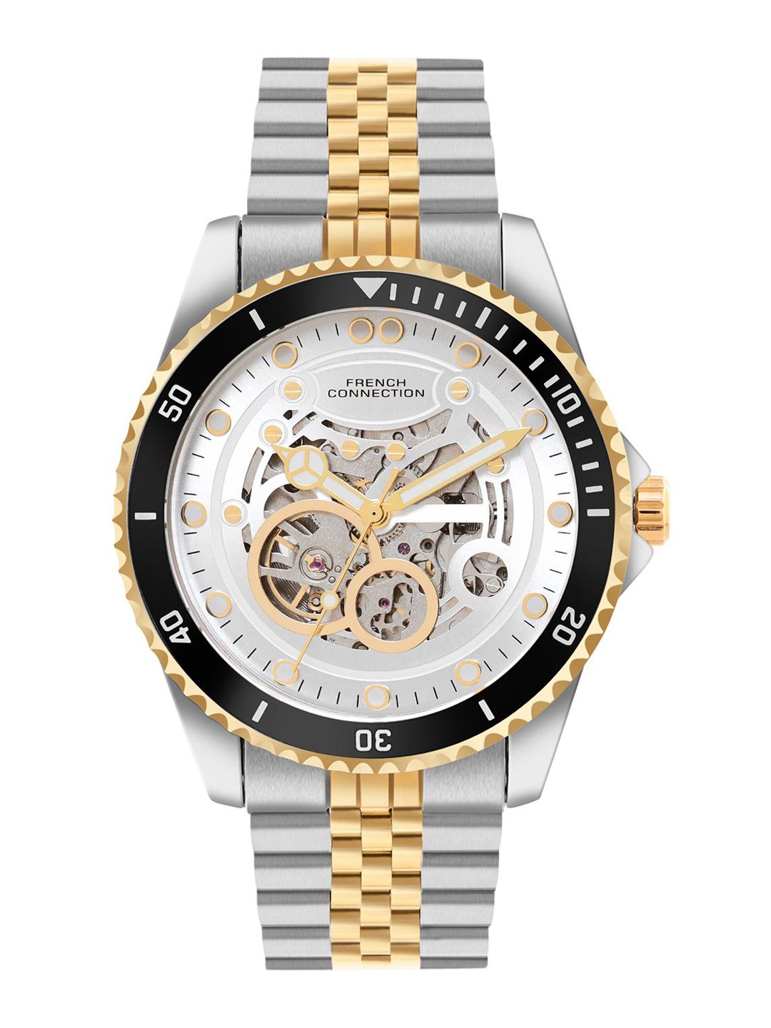 French Connection Men Dial & Bracelet Straps Automatic Motion Watch FCA19STM