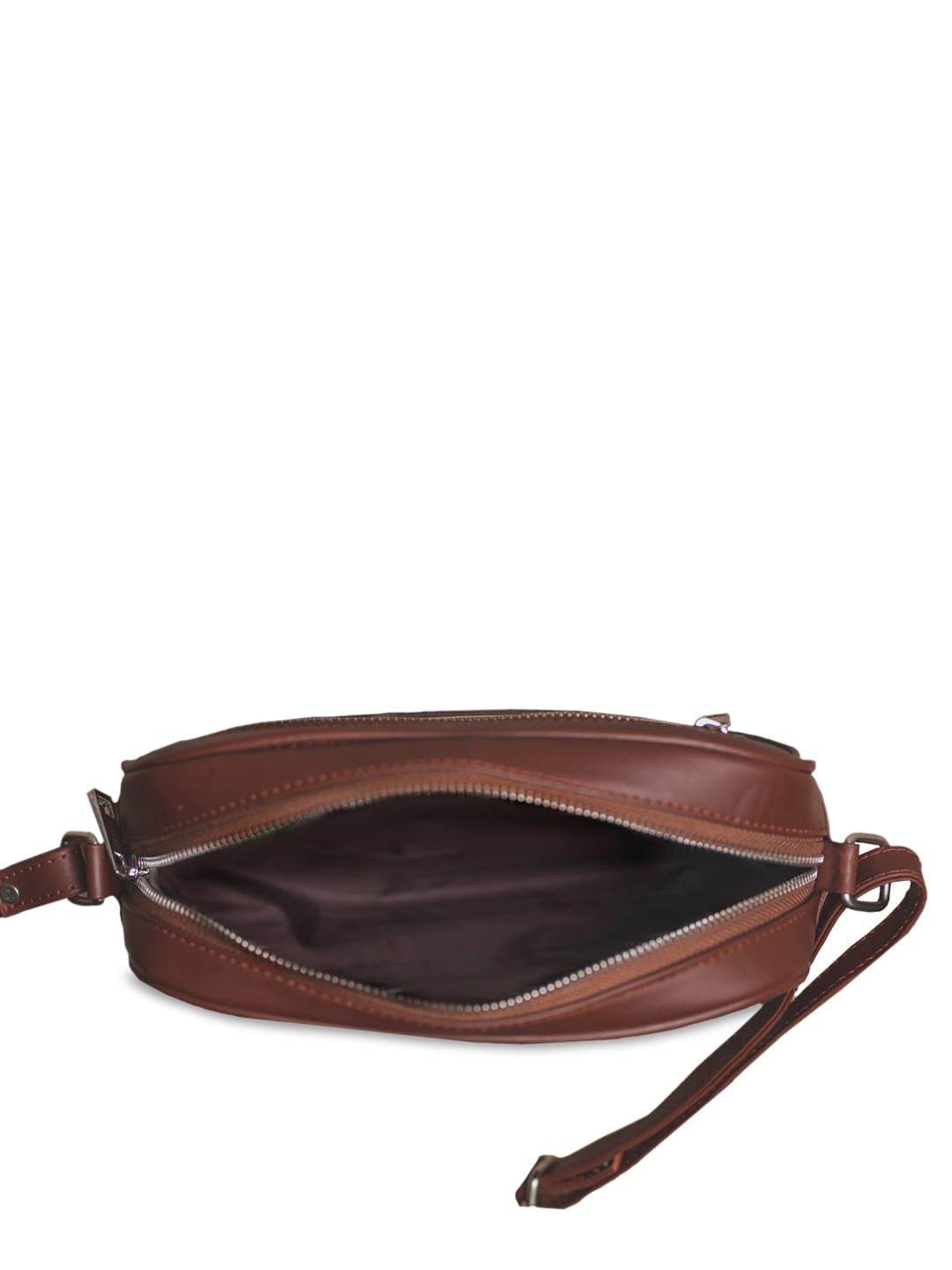 ZOUK Black & Orange Ikkat Woven Design Handcrafted Vegan Leather Sustainable Sling Bag