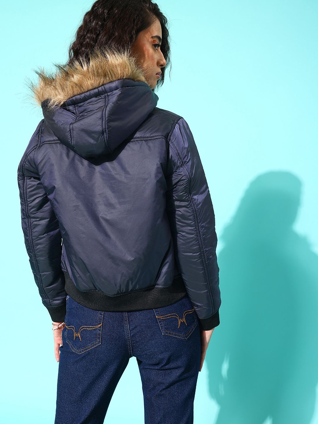 DressBerry Applique Hooded Parka Jacket