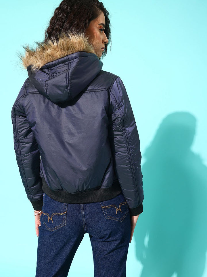 DressBerry Applique Hooded Parka Jacket