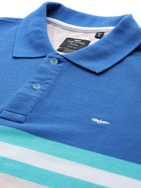 Park Avenue Striped Polo Collar Slim Fit T-shirt