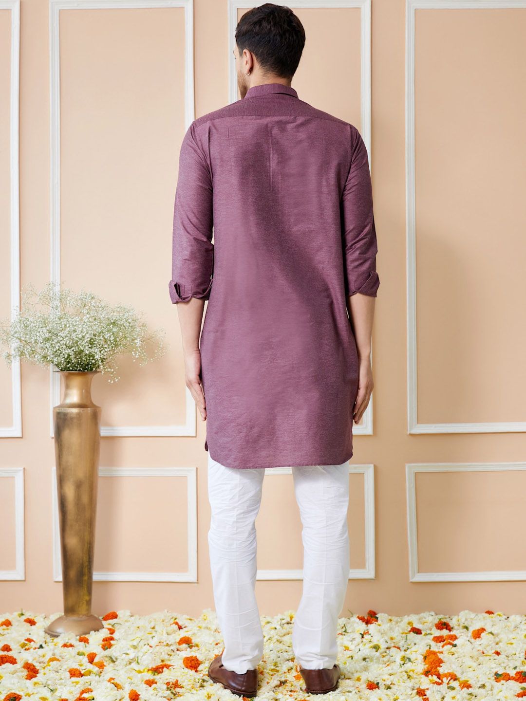 See Designs Shirt Collar Cotton Pathani Kurta