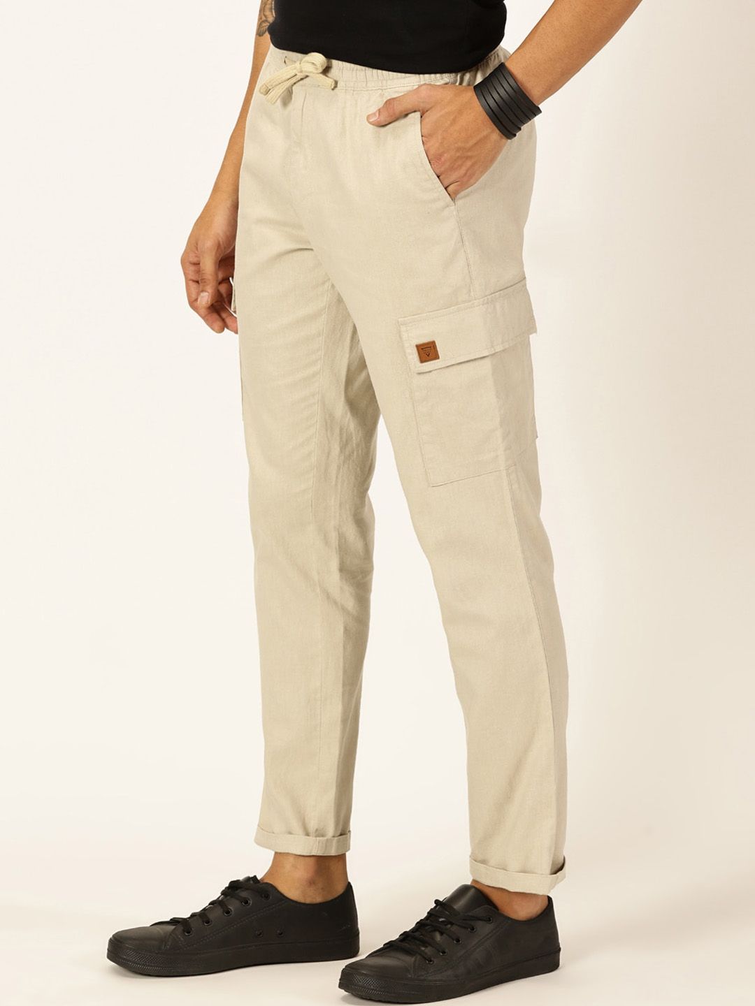 Thomas Scott Men Classic Cotton Linen Casual Trouser