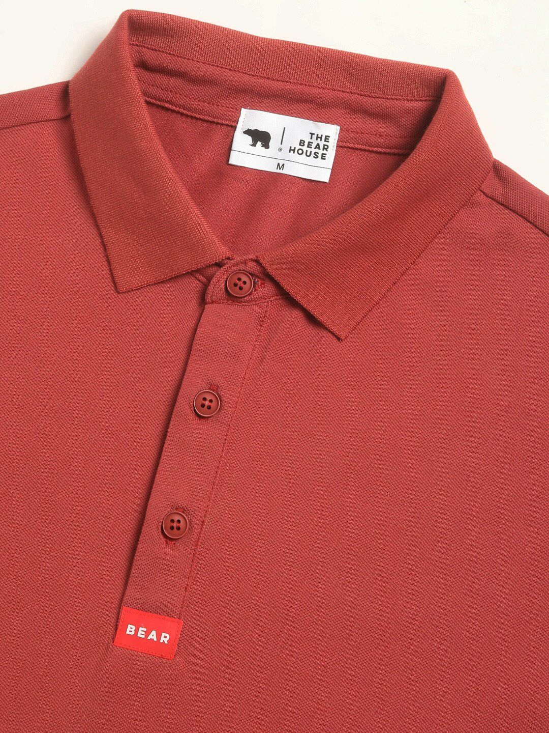 THE BEAR HOUSE Polo Collar Short Sleeves Slim Fit T-shirt