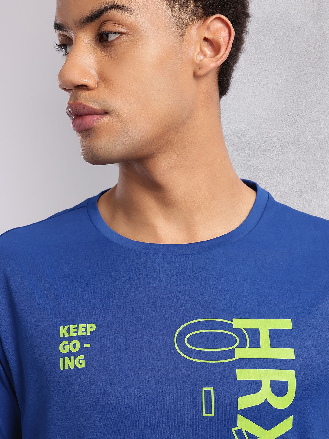 HRX by Hrithik Roshan Brand Logo Printed Rapid-Dry Training T-shirt