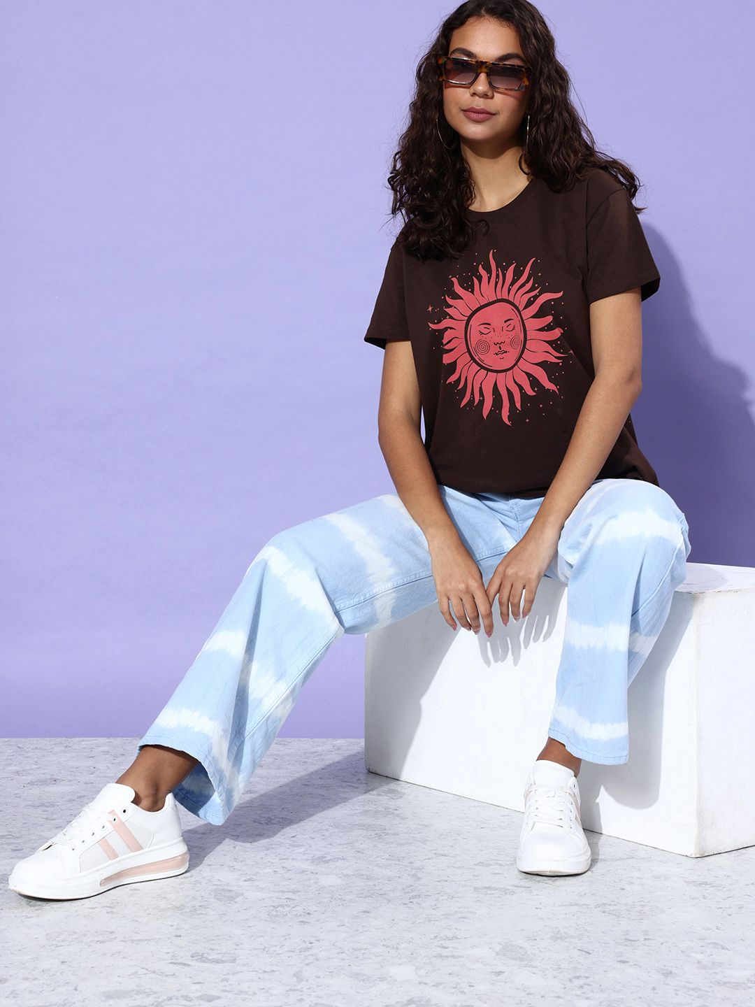 DILLINGER Women Printed Pure Cotton Boxy T-shirt