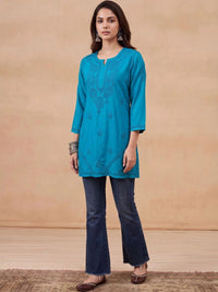 Rumah Wanita Chikankari Sulam Kurta Chikankari