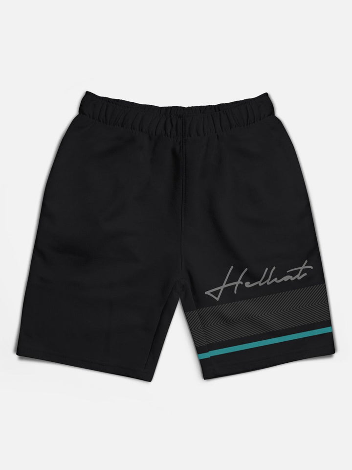 HELLCAT Boys Pack Of 2 Typography Printed Mid-Rise Cotton Shorts