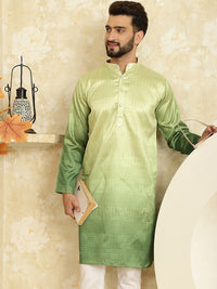 SOJANYA Ethnic Woven Design Cotton Silk Straight Kurta