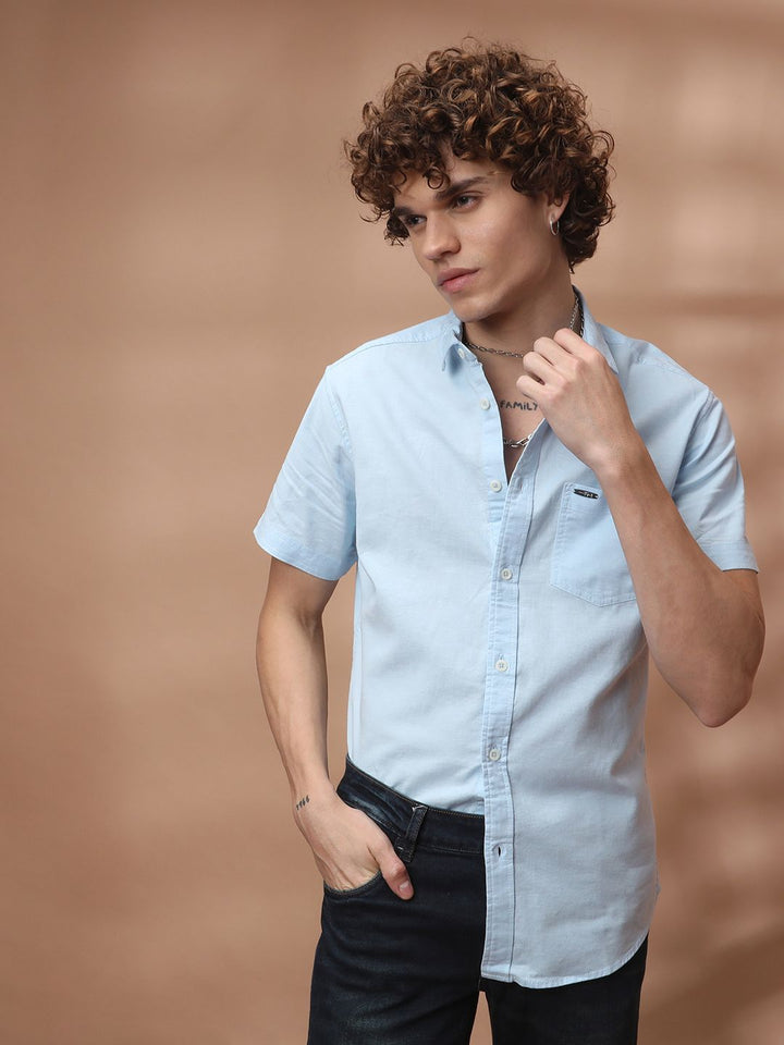The Indian Garage Co Men Blue Casual Shirt