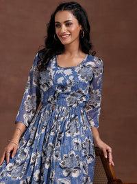 Libas Women floral Printed Tunic, Shrug & Palazzos Co-Ords Co-Ords