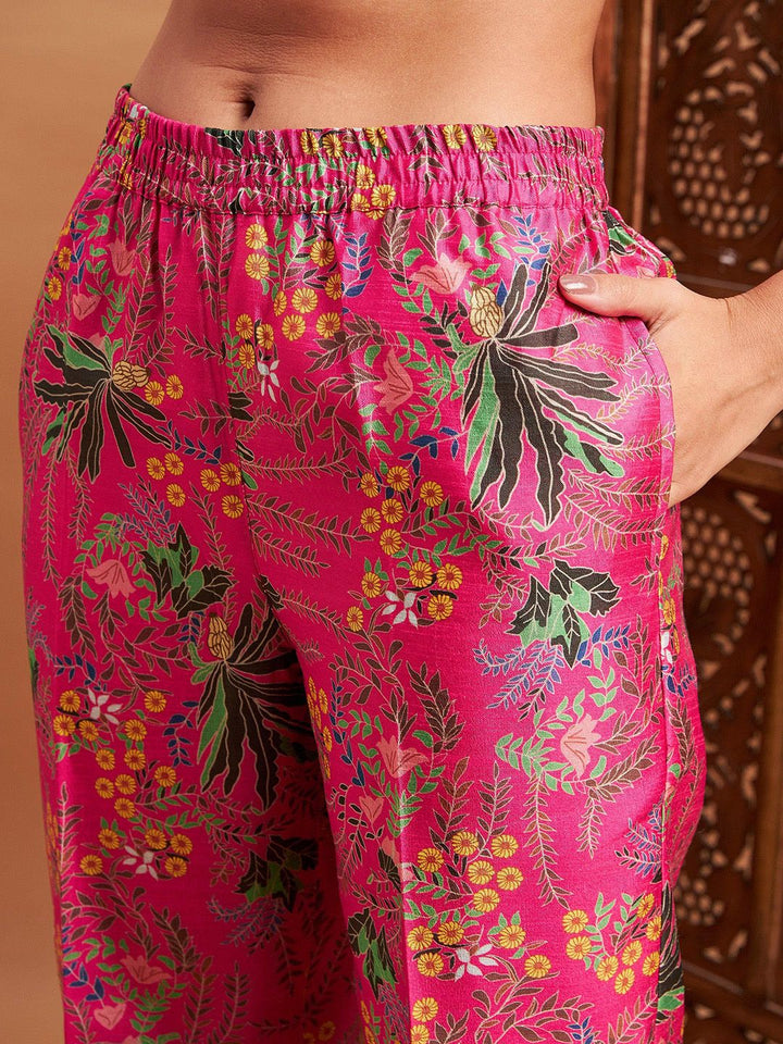 Shae by SASSAFRAS Floral Printed Blazer With Straight Pants Co-Ords