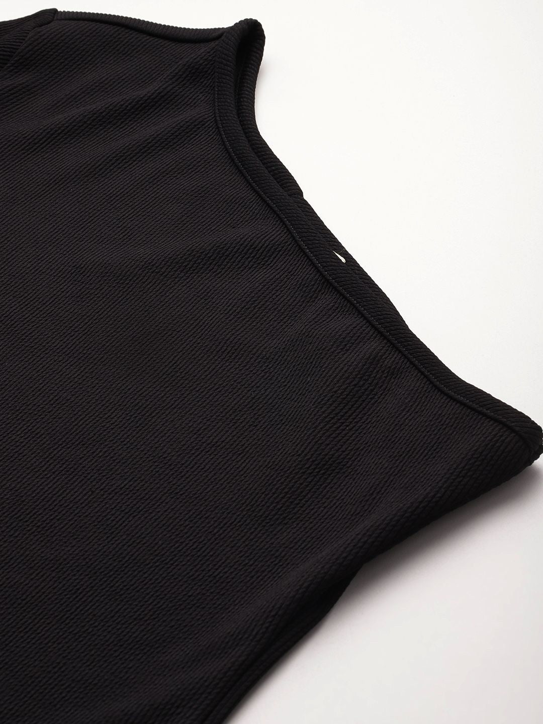DressBerry Ribbed One-Shoulder Top with Trousers Co-ords