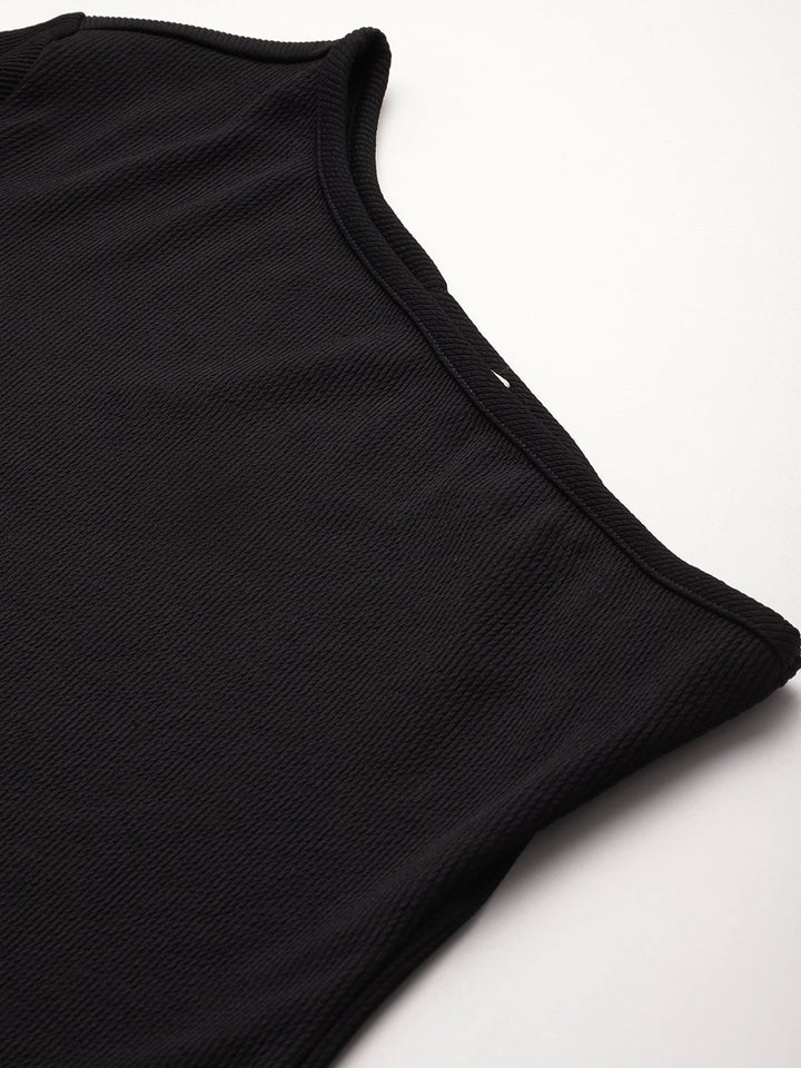 DressBerry Ribbed One-Shoulder Top with Trousers Co-ords