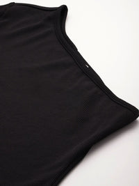 DressBerry Ribbed One-Shoulder Top with Trousers Co-ords
