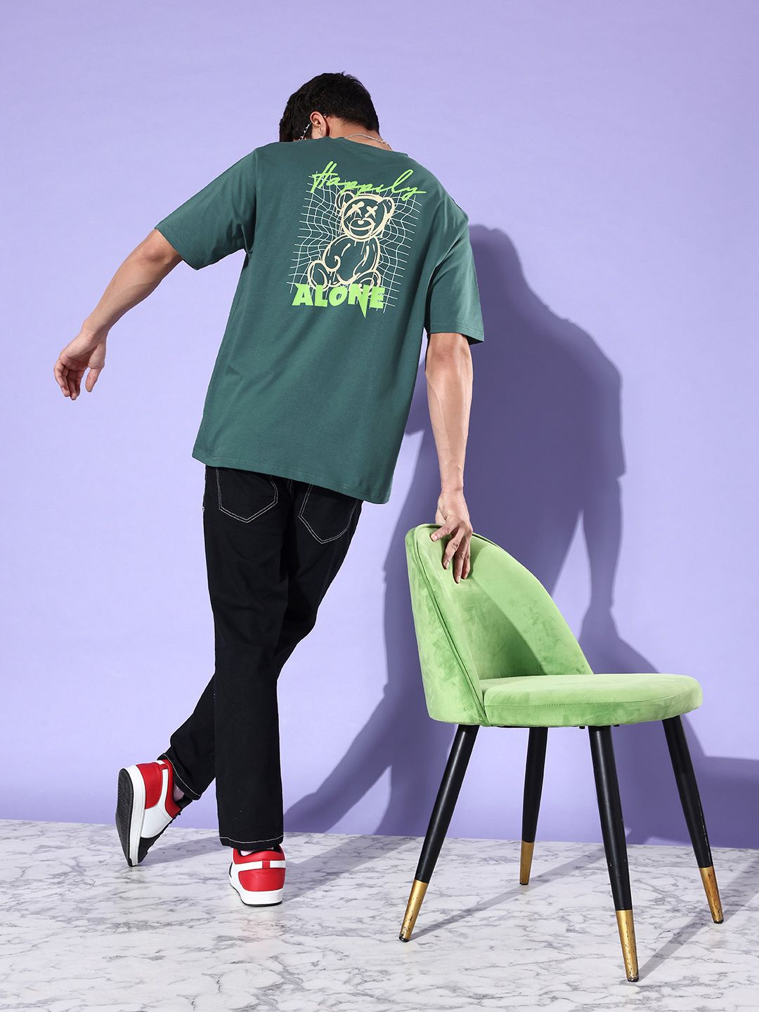 DILLINGER Printed Pure Cotton Oversized T-shirt