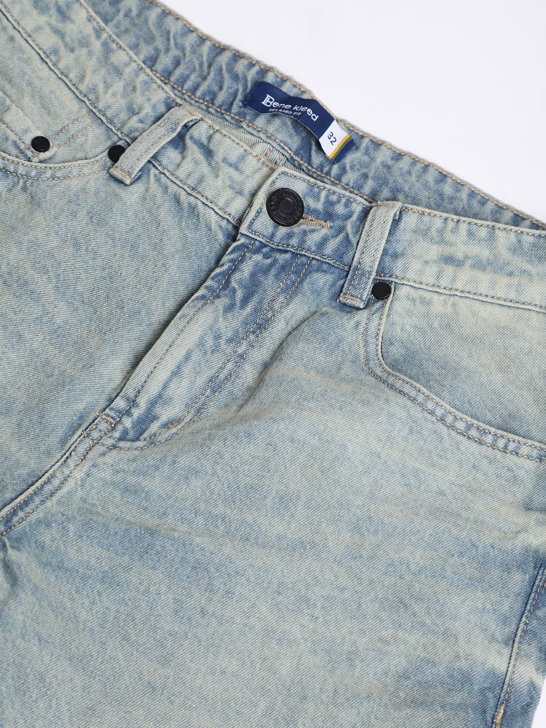 Bene Kleed Men Relaxed Fit Heavy Fade Jeans