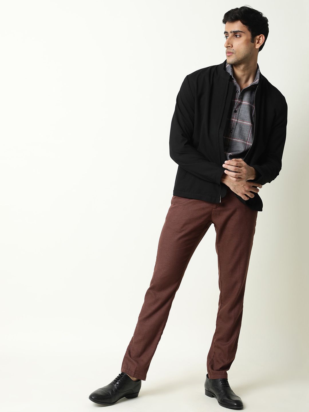 RARE RABBIT Men Slim Fit Trousers