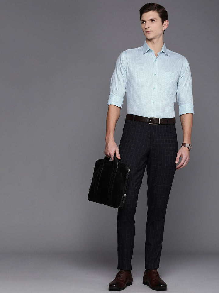 Raymond Slim Fit Checked Pure Cotton Formal Shirt