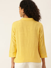 AND Women Yellow Regular Top