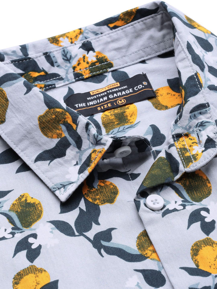The Indian Garage Co Men Slim Fit Floral Printed Resortwear Shirt