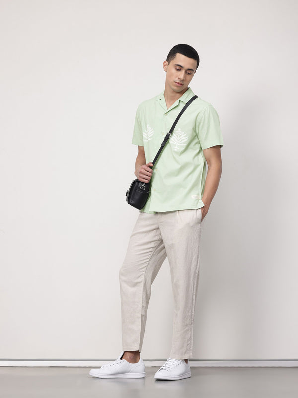 ether Artisan Pure Cotton Hand Block Printed Relaxed Fit Casual Shirt