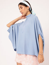 DressBerry Retro Rave High Neck Cape Top