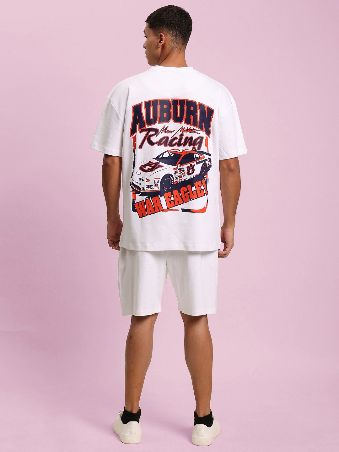 Bene Kleed Men Printed Cotton Applique Oversized T-shirt