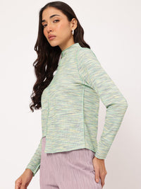 DressBerry Casual Constructs Upturn Stitch Asymmetric Hem Top