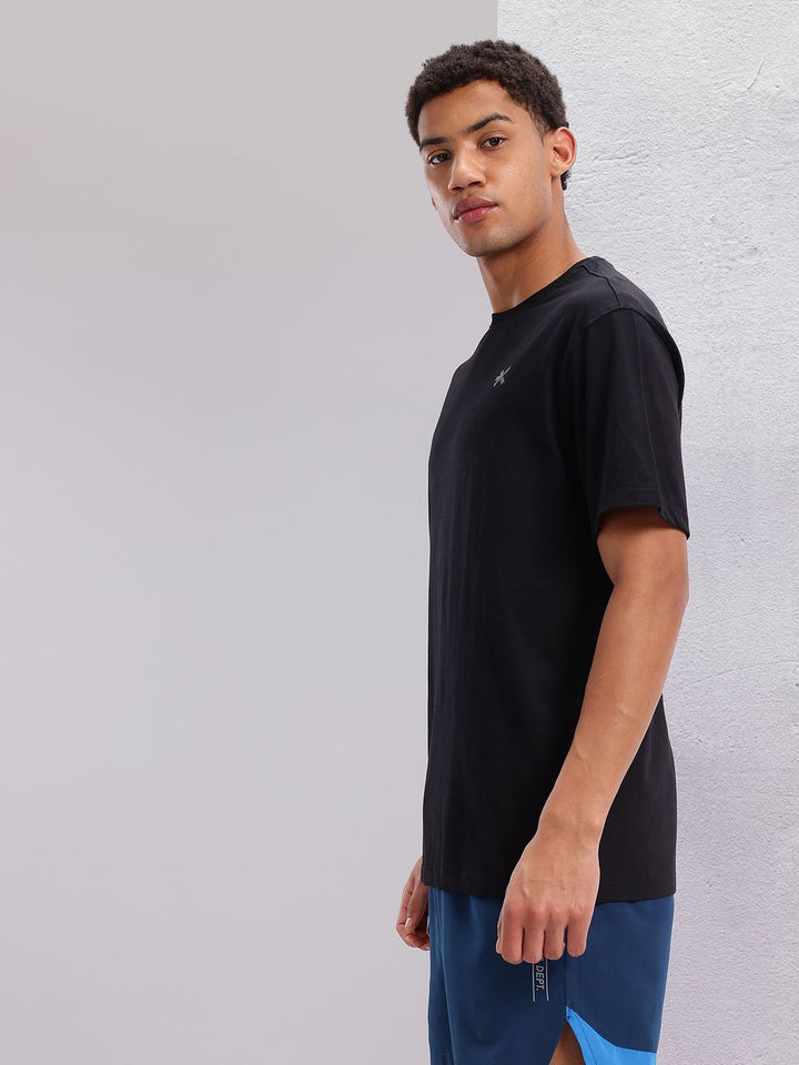 HRX by Hrithik Roshan Typography Printed Drop-Shoulder Sleeves Training T-shirt