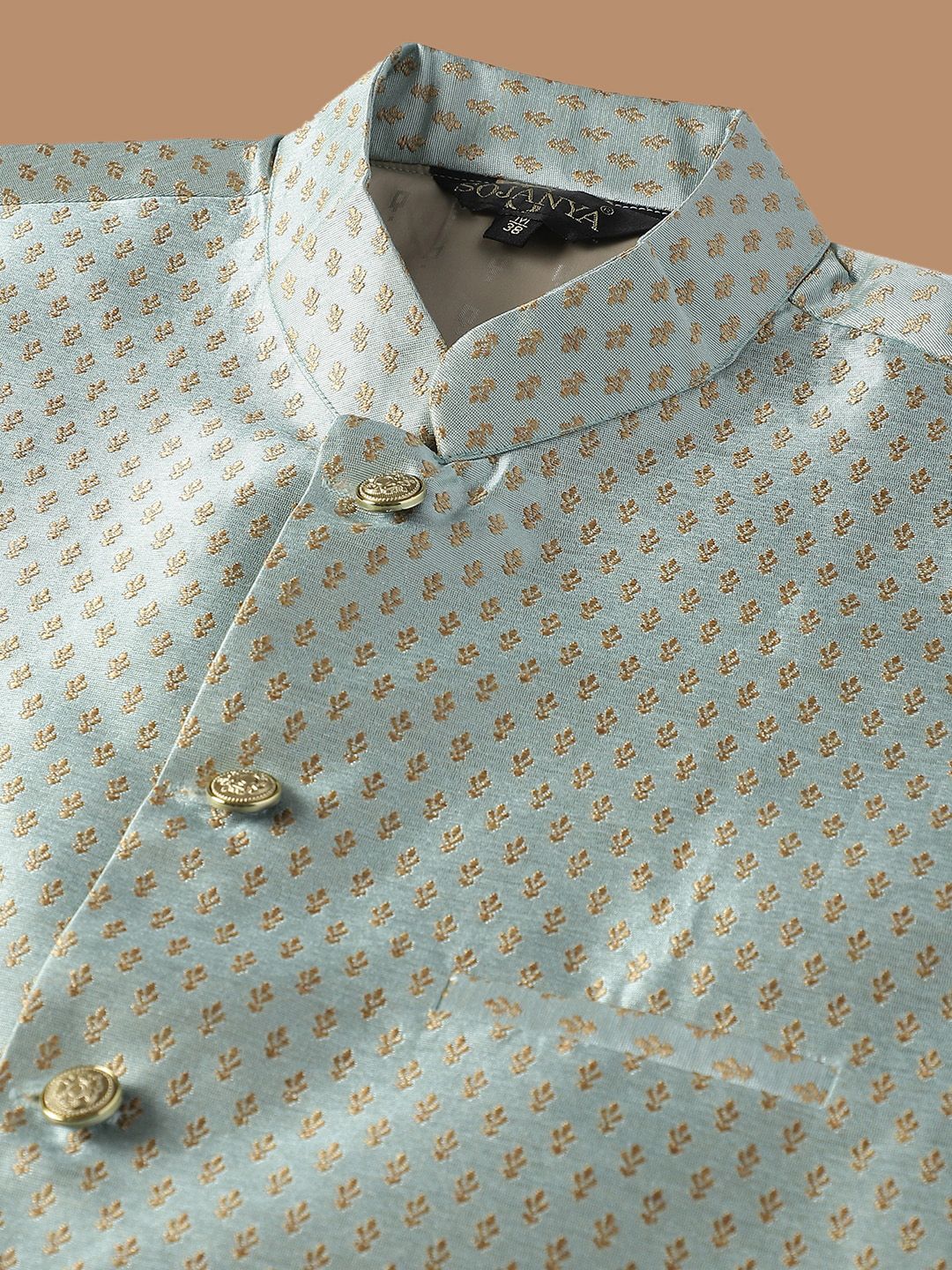SOJANYA Embroidered Regular Pure Cotton Kurta with Churidar