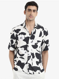 RARE RABBIT Men Talitha Boxy Opaque Printed Shirt
