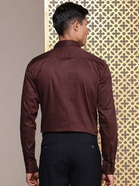 House of Pataudi Self Design Pure Cotton Opaque Party Shirt