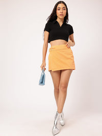 DressBerry Polo Neck Boxy Crop Top