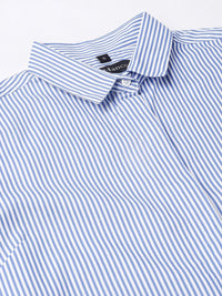 Hancock Sharp Slim Fit Vertical Striped Formal Cotton Shirt
